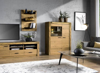 Modern design living wall living room sideboard TV cabinet shelf display case